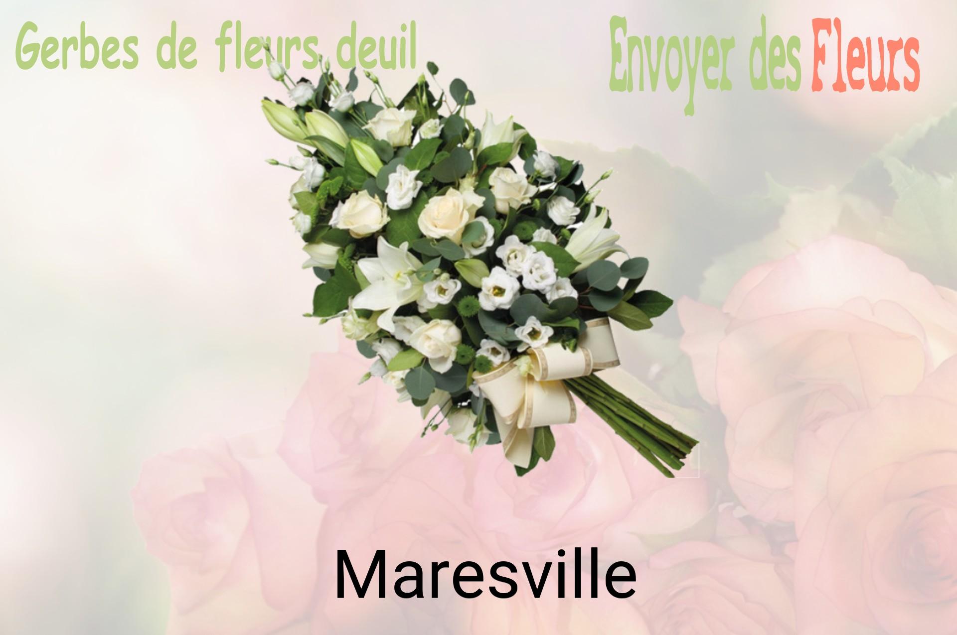 Gerbe de fleurs de deuil livrée à Maresville